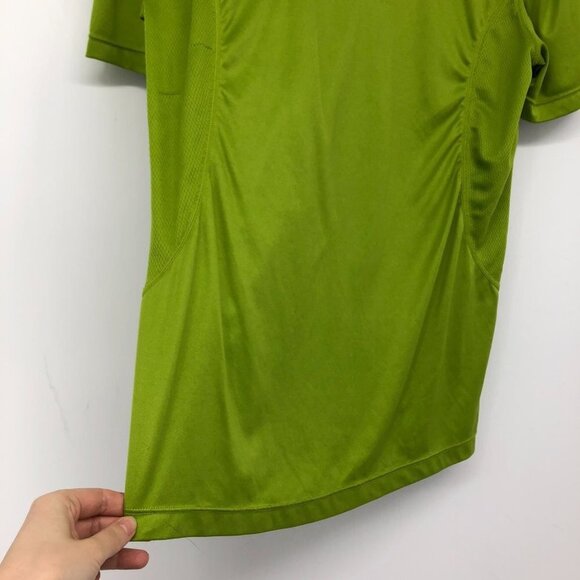 Marmot lime green ruched  sides athletic t shirt crewneck small - Picture 10 of 14